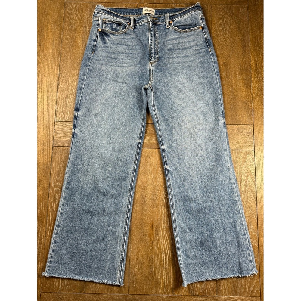 Sneak Peek Vintage Jeans Womens 15 W32 Blue Wide Leg Raw Hem High Rise
